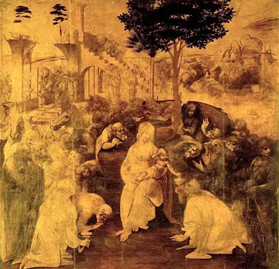 L'Adoration des Mages de Léonard de Vinci